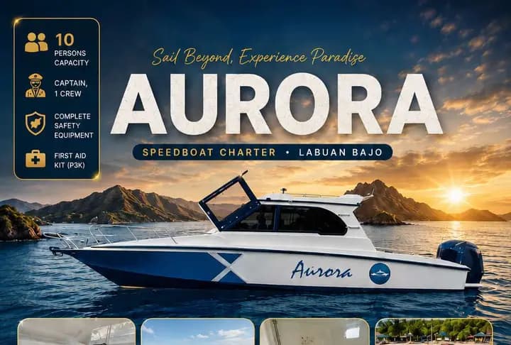 Aurora private speedboat charter Labuan Bajo