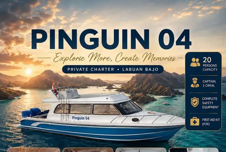 Pinguin 04 private speedboat charter Labuan Bajo