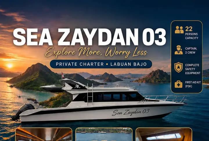 Sea Zaydan 03 private speedboat charter Labuan Bajo